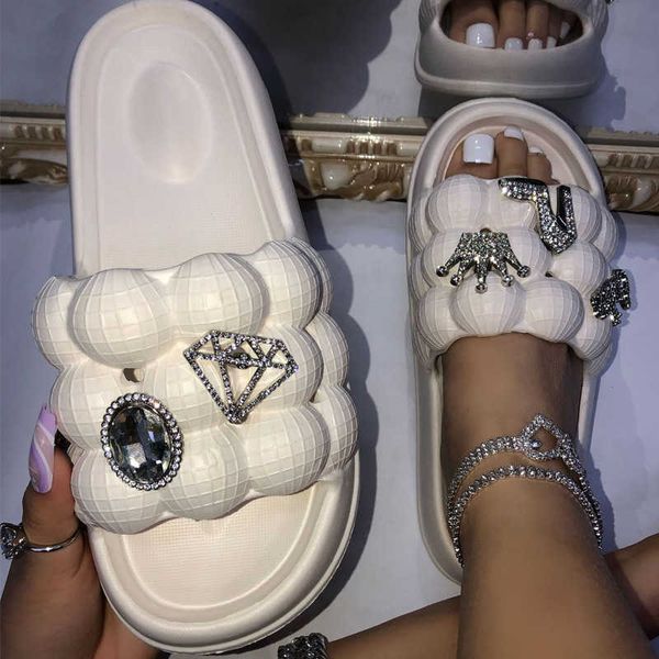 sandals summer new bright diamond bubble slippers woman open toe platform sandals comfortable non slip beach shoes home 230417, Black
sandals summer new bright diamond bubble slippers woman open toe platform sandals comfortable non slip beach shoes home 230417, Black