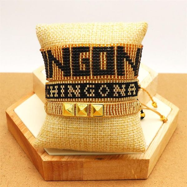 bangle zhongvi miyuki beads bracelet design chingona letter pulseras mujer moda rivet bracelet for women handmade jewelry gifts, Black
bangle zhongvi miyuki beads bracelet design chingona letter pulseras mujer moda rivet bracelet for women handmade jewelry gifts, Black