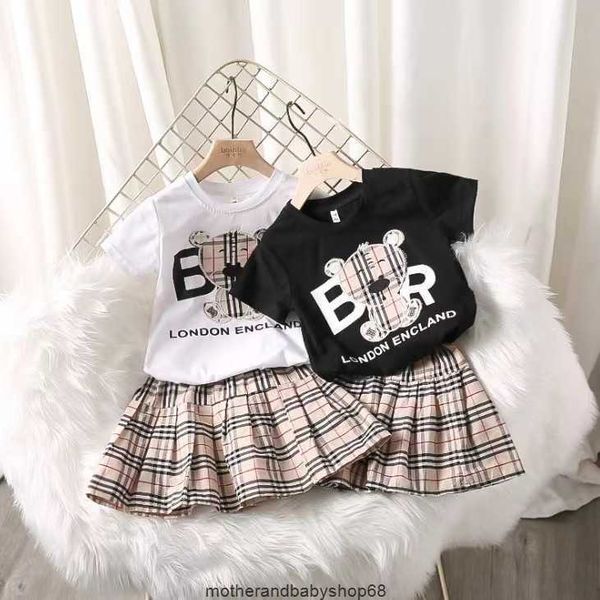 kids girls summer clothing sets short sleeve t-shirt plaid skirts children baby clothes set 2pcs, White
kids girls summer clothing sets short sleeve t-shirt plaid skirts children baby clothes set 2pcs, White