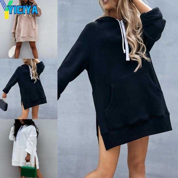 yiciya women's hoodies pullover casual solid color side split hoodie women front patch pocket for daily wear, Black
yiciya women's hoodies pullover casual solid color side split hoodie women front patch pocket for daily wear, Black