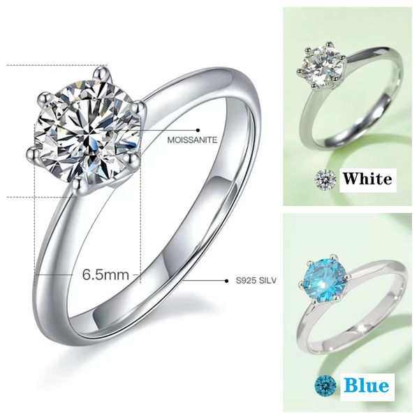 2023 t ring designer jewelry platinum rings straight arm classic six claw for women diamond ring blue moissanite luxury jewelry engagement r, Golden;silver
2023 t ring designer jewelry platinum rings straight arm classic six claw for women diamond ring blue moissanite luxury jewelry engagement r, Golden;silver