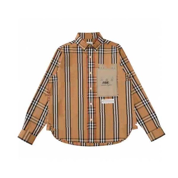 luxury mens shirt classic plaid striped long sleeved shirts designer shirt men women lapel cardigan jacket trend patch, White;black
luxury mens shirt classic plaid striped long sleeved shirts designer shirt men women lapel cardigan jacket trend patch, White;black