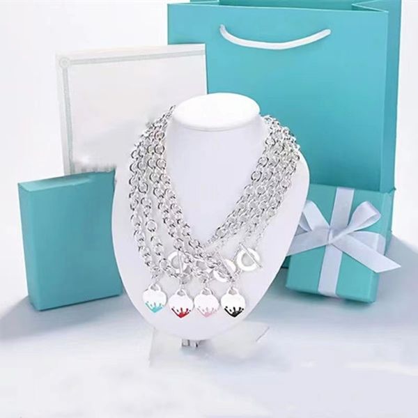 luxury oil dropping love necklace for european and american women's necklace luxury jewelry jewelry girl's holiday gift with box, Silver
luxury oil dropping love necklace for european and american women's necklace luxury jewelry jewelry girl's holiday gift with box, Silver