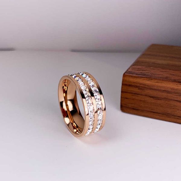 band rings luxury rose gold color double row square zircon stainless steel ring for women romantic engageme wedding party jewelry female aa2, Silver
band rings luxury rose gold color double row square zircon stainless steel ring for women romantic engageme wedding party jewelry female aa2, Silver