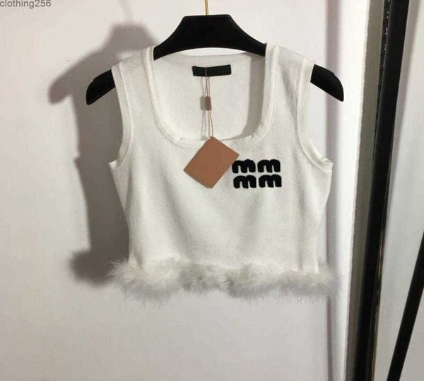 ostrich hair knitted vest t shirts for women embroidery letter sleeveless knitting hoodie tees designer, White
ostrich hair knitted vest t shirts for women embroidery letter sleeveless knitting hoodie tees designer, White