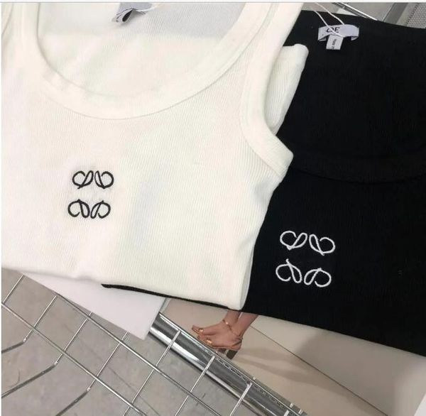 women's designer knitted t-shirt embroidered tank yoga tank sports tank top, White
women's designer knitted t-shirt embroidered tank yoga tank sports tank top, White