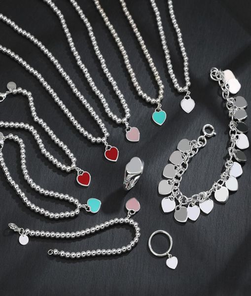 s925 beaded pendant necklace bracelets love ring multiheart bracelet designer jewelry4809828, Silver
s925 beaded pendant necklace bracelets love ring multiheart bracelet designer jewelry4809828, Silver
