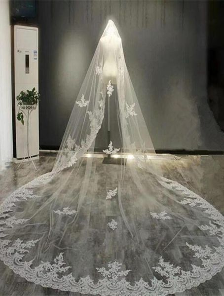 bridal veils real pos long lace wedding veil 4 meters white ivory with comb 1t bride accessories vail velos de novia2464113, Black
bridal veils real pos long lace wedding veil 4 meters white ivory with comb 1t bride accessories vail velos de novia2464113, Black