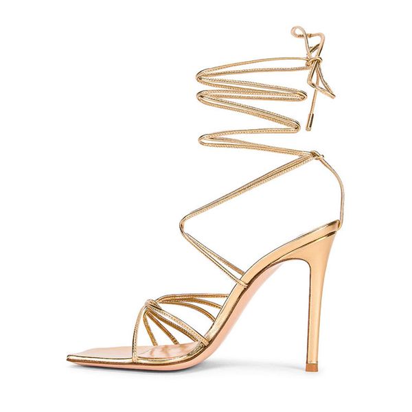 gold bandage sandals women thin high heel summer gladiators rome pumps big size 35-42, Black
gold bandage sandals women thin high heel summer gladiators rome pumps big size 35-42, Black
