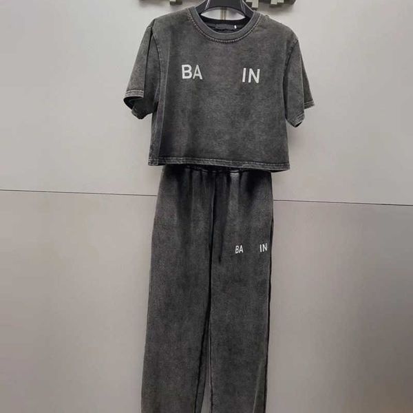 fashion sports set womens tracksuits designer suit cotton wash short sleeve tshirt sweatpants 2 piece summer hip hop sweatshirt, Gray
fashion sports set womens tracksuits designer suit cotton wash short sleeve tshirt sweatpants 2 piece summer hip hop sweatshirt, Gray