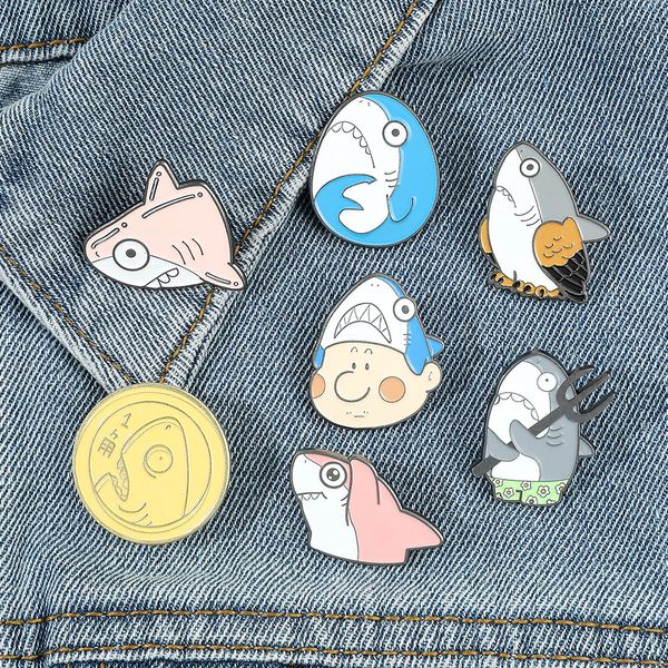 shark series brooch cute anime movies games hard enamel pins collect metal cartoon brooch backpack hat bag collar lapel badges, Blue
shark series brooch cute anime movies games hard enamel pins collect metal cartoon brooch backpack hat bag collar lapel badges, Blue