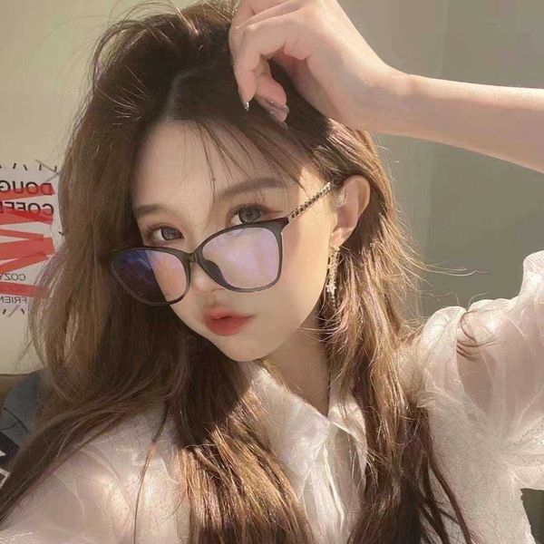 

Fashion designer brand cool sunglasses luxury Super high quality new Tiktok online celebrity with the same style of literature and art nude frame 3408-Q-A with logo box