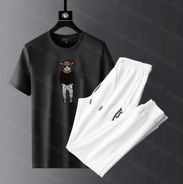 23ss mens designer tracksuit mens tracksuit round neck pure cotton animal embroidery short sleeve t-shirt solid color elastic waist pants se, Gray
23ss mens designer tracksuit mens tracksuit round neck pure cotton animal embroidery short sleeve t-shirt solid color elastic waist pants se, Gray