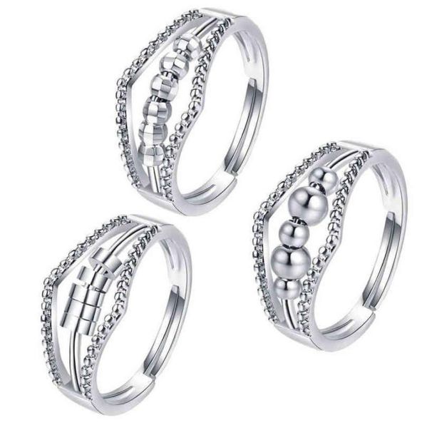fidget anxiety ring with bead adjustable women men worry stress relief stacking finger rings copper jewelry for female l2206223806777, Silver
fidget anxiety ring with bead adjustable women men worry stress relief stacking finger rings copper jewelry for female l2206223806777, Silver