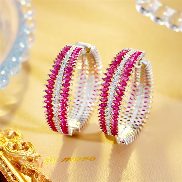 luxurious charm hoop earring designer for woman party south american rose aaa zirconia diamond earrings bride wedding engagement anniversary, Golden;silver
luxurious charm hoop earring designer for woman party south american rose aaa zirconia diamond earrings bride wedding engagement anniversary, Golden;silver