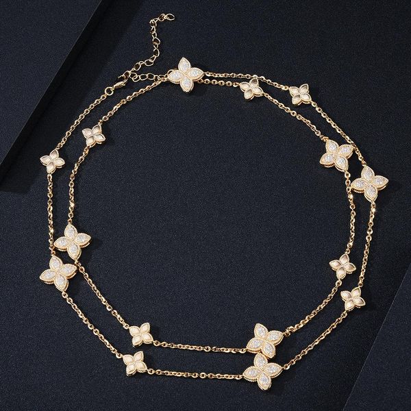 necklaces siscathy fashion lucky flower chokers long necklaces zircon necklaces for women accessories nigerian african jewelry gift, Silver
necklaces siscathy fashion lucky flower chokers long necklaces zircon necklaces for women accessories nigerian african jewelry gift, Silver