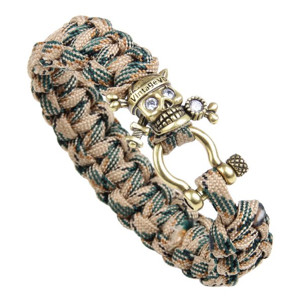 steampunk sports style vintage skull charm bracelet handmade paracord bracelets personality men jewelry, Golden;silver
steampunk sports style vintage skull charm bracelet handmade paracord bracelets personality men jewelry, Golden;silver