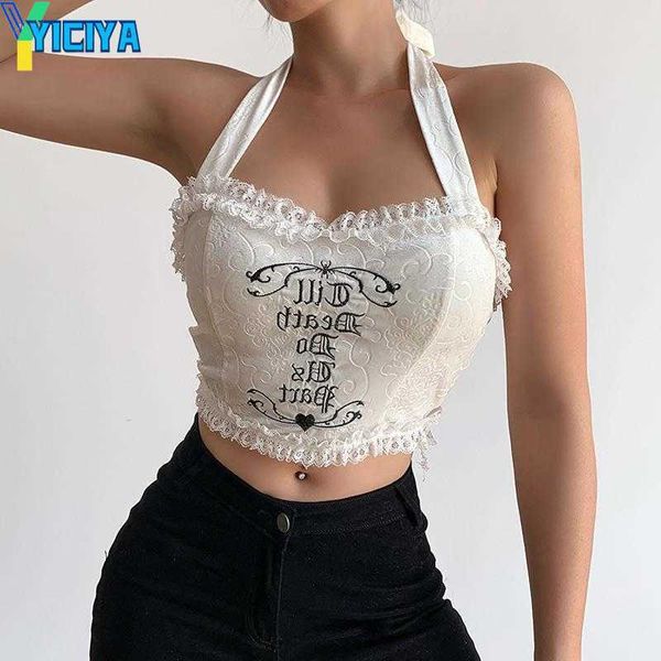 yiciya women's tanks white camis women harajuku aesthetic grunge e-girl lace vests female y2k fairycore punk letters printed halter ta
yiciya women's tanks white camis women harajuku aesthetic grunge e-girl lace vests female y2k fairycore punk letters printed halter ta