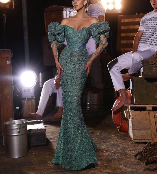 exquisite mermaid prom dresses long sleeves v neck appliques 3d lace floor length diamonds beads off shoulder pearls evening dress bridal go, Black
exquisite mermaid prom dresses long sleeves v neck appliques 3d lace floor length diamonds beads off shoulder pearls evening dress bridal go, Black