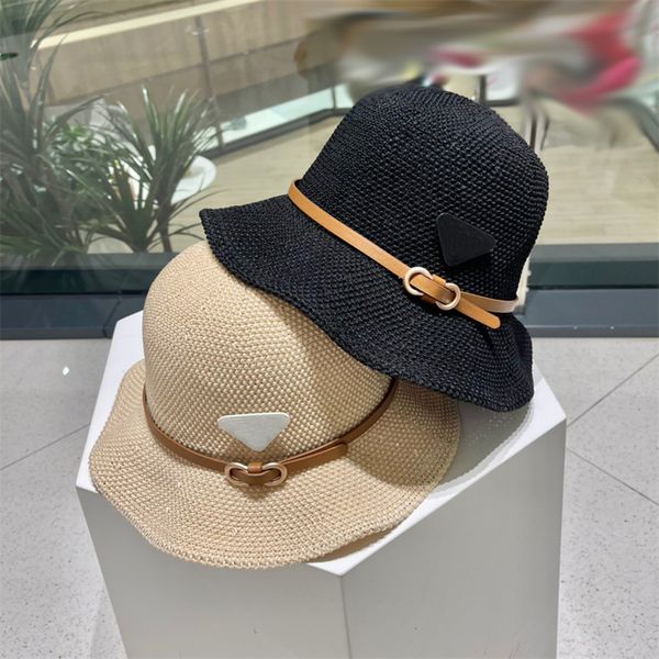 luxury designer p straw hat women's new knitted classic flat hat triangle sun visor two colors available, Black;white
luxury designer p straw hat women's new knitted classic flat hat triangle sun visor two colors available, Black;white