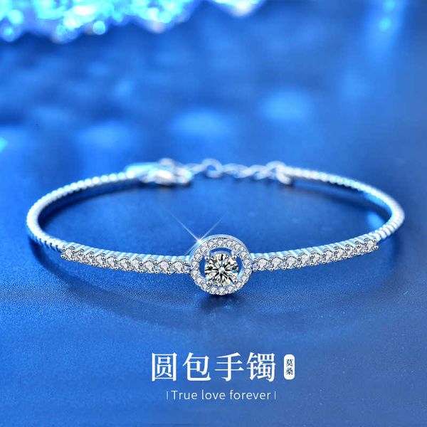 mosang diamond 925 sterling silver bracelet women's opening friend same style simple jewelry empty holder, Golden;silver
mosang diamond 925 sterling silver bracelet women's opening friend same style simple jewelry empty holder, Golden;silver