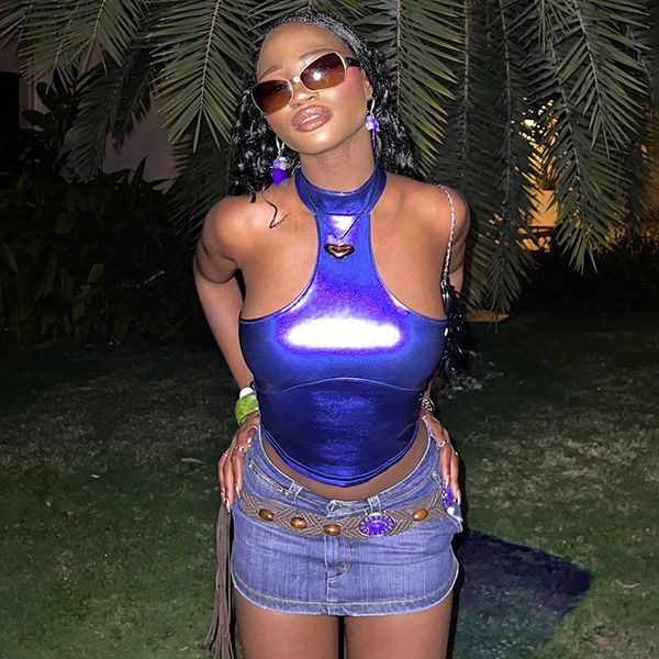 women's tanks women shiny metallic sport vest royal blue halter neck sleeveless wet look crop tank modern dance jazz gym club, White
women's tanks women shiny metallic sport vest royal blue halter neck sleeveless wet look crop tank modern dance jazz gym club, White