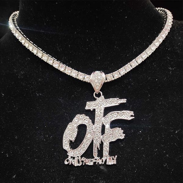 men women hip hop otf iced out necklaces with 4mm zircon tennis chain hiphop pendant necklace fashion letter charm jewelry, Silver
men women hip hop otf iced out necklaces with 4mm zircon tennis chain hiphop pendant necklace fashion letter charm jewelry, Silver