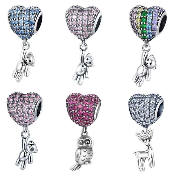 fit pandora charm bracelet love balloon cute bear owl deer double heart crystal european silver bead charms beads diy snake chain for women, Black
fit pandora charm bracelet love balloon cute bear owl deer double heart crystal european silver bead charms beads diy snake chain for women, Black