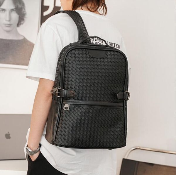 factory wholesale brand men bag hand woven leather backpack trend thicken leathers man handbags college wind casual wovens backpacks
factory wholesale brand men bag hand woven leather backpack trend thicken leathers man handbags college wind casual wovens backpacks