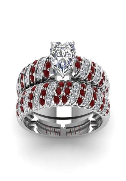 new exquisite 2pcs set 925 silver heart shaped diamond ring ruby and white sapphire ring anniversary gift bridal engagement weddin2891856
new exquisite 2pcs set 925 silver heart shaped diamond ring ruby and white sapphire ring anniversary gift bridal engagement weddin2891856
