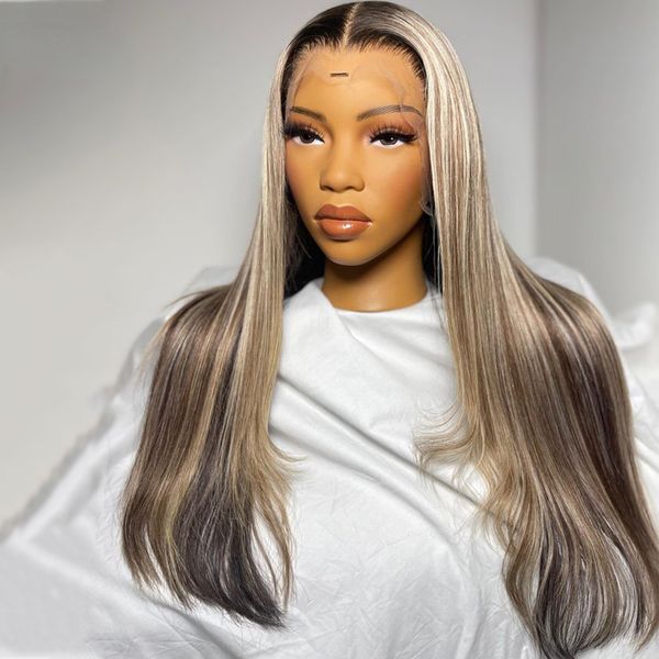 Brazilian Straight Grey Highlights Wig Transparent HD Lace Front Wigs 360 Lace Frontal Wig Synthetic Preplucked for Women 
Brazilian Straight Grey Highlights Wig Transparent HD Lace Front Wigs 360 Lace Frontal Wig Synthetic Preplucked for Women