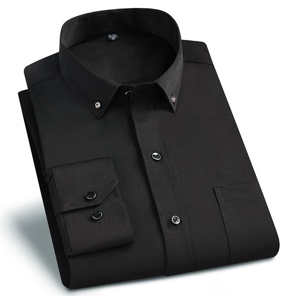 classic mens business dress shirts casual solid button down wrinkle resistant non-iron business social black aechoice, White;black
classic mens business dress shirts casual solid button down wrinkle resistant non-iron business social black aechoice, White;black