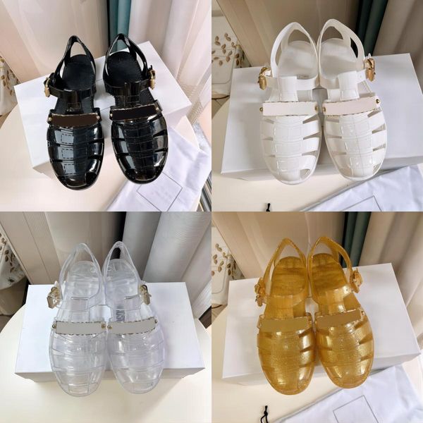 women sandals luxury designer crystal jelly flat bottom sandals metal woven sandals summer fashion beach sandals size 35-41, Black
women sandals luxury designer crystal jelly flat bottom sandals metal woven sandals summer fashion beach sandals size 35-41, Black