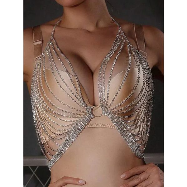 erotic exaggerated multi-layer rhinestone breast chain bikini beach body chain body chain, Silver
erotic exaggerated multi-layer rhinestone breast chain bikini beach body chain body chain, Silver