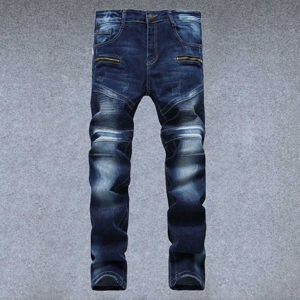 mens distressed ripped jeans slim fit motorcycle biker denim for men destory hole hip hop men jeans, Blue
mens distressed ripped jeans slim fit motorcycle biker denim for men destory hole hip hop men jeans, Blue