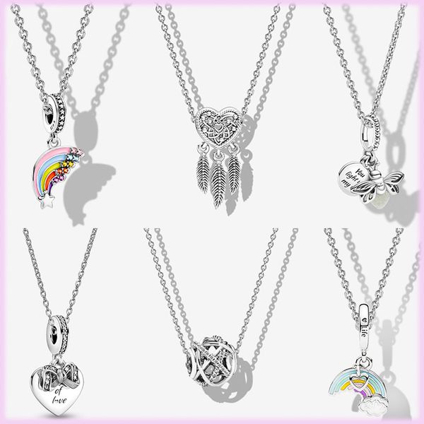 925 sterling silver pandora women's necklace original crystal charm pendant necklace diy luxury jewelry kit
925 sterling silver pandora women's necklace original crystal charm pendant necklace diy luxury jewelry kit