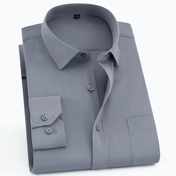 mens long sleeve standard-fit solid basic dress shirt single patch pocket formal business work classic office striped shirts, White;black
mens long sleeve standard-fit solid basic dress shirt single patch pocket formal business work classic office striped shirts, White;black