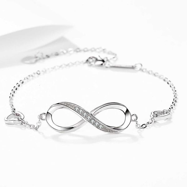s925 sterling silver style women's 8-character bracelet classic fashion infinite symbol handicraft mother's day gift, Golden;silver
s925 sterling silver style women's 8-character bracelet classic fashion infinite symbol handicraft mother's day gift, Golden;silver