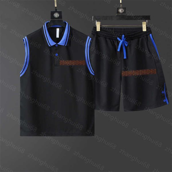 23ss mens tracksuit mens designer tracksuit color matching striped lapels letter logo printing vest elastic waist shorts set men clothes, Gray
23ss mens tracksuit mens designer tracksuit color matching striped lapels letter logo printing vest elastic waist shorts set men clothes, Gray