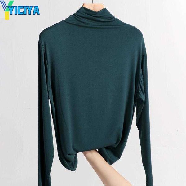 yiciya women's t shirts deenor long sleeve solid turtleneck t-shirt women high stretch slim spring autumn skinny basic bottoming tshir, White
yiciya women's t shirts deenor long sleeve solid turtleneck t-shirt women high stretch slim spring autumn skinny basic bottoming tshir, White