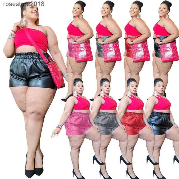 designer pu leather shorts fashion elastic belt wide leg pants loose high type waist pants with pocket plus size xl-5xl, White;black
designer pu leather shorts fashion elastic belt wide leg pants loose high type waist pants with pocket plus size xl-5xl, White;black