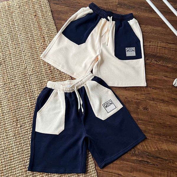 mens shorts r shorts stitching against color shorts women's embroidered shorts sports casual men's and women's same style, White;black
mens shorts r shorts stitching against color shorts women's embroidered shorts sports casual men's and women's same style, White;black