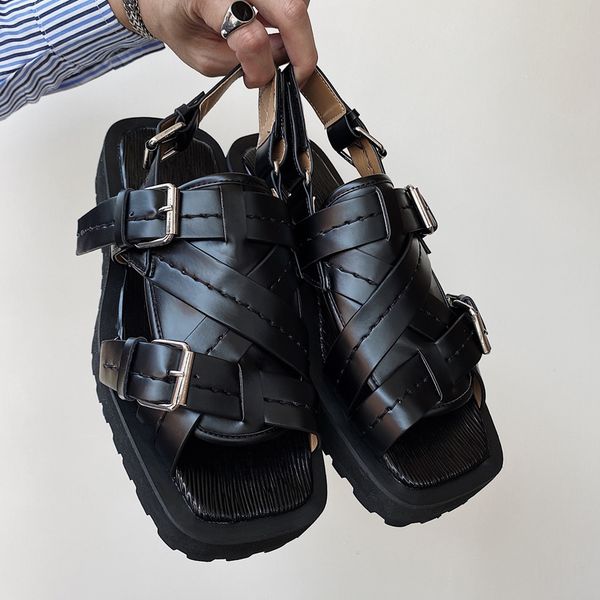 genuine leather sandals men fashion thick heel outdoor gentlemen leisure rome gladiators summer beach sandal, Black
genuine leather sandals men fashion thick heel outdoor gentlemen leisure rome gladiators summer beach sandal, Black