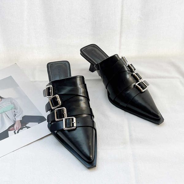 nxy slippers mid heel muller shoes women 2023 summer new flats beach loafer metal buckle closed toe mules femme outdoor 230511, Black
nxy slippers mid heel muller shoes women 2023 summer new flats beach loafer metal buckle closed toe mules femme outdoor 230511, Black