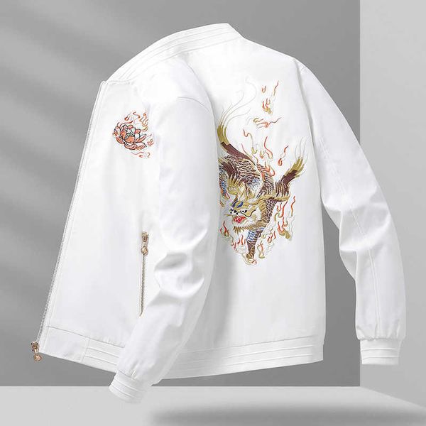 coat men's spring new pilot jacket embroidered baseball jacket chinese casual jacket men, Black;brown
coat men's spring new pilot jacket embroidered baseball jacket chinese casual jacket men, Black;brown