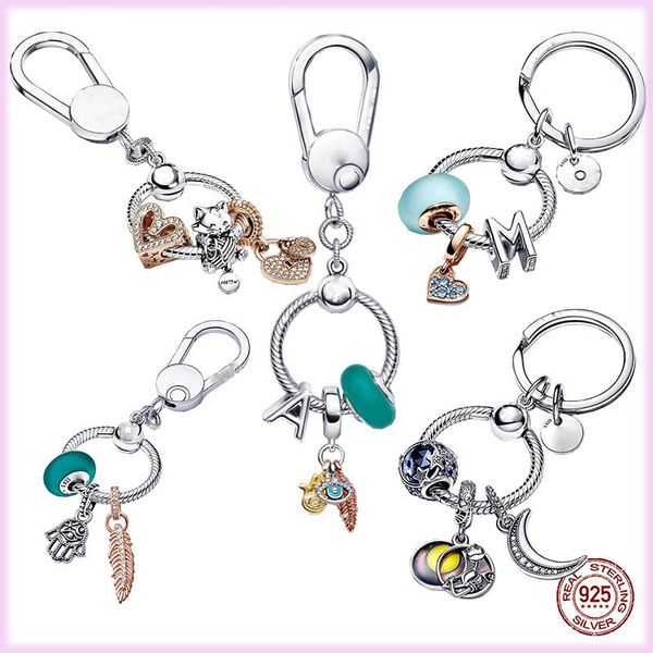 925 sterling silver pandora dangle charm keychain suitable for women's fashion jewelry diy keychain original jewelry fashion accessorie, Bronze;silver
925 sterling silver pandora dangle charm keychain suitable for women's fashion jewelry diy keychain original jewelry fashion accessorie, Bronze;silver