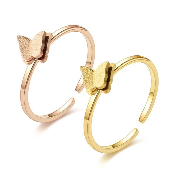 elegant design butterfly charm band ring stainless steel rings jewelry for women gift, Silver
elegant design butterfly charm band ring stainless steel rings jewelry for women gift, Silver