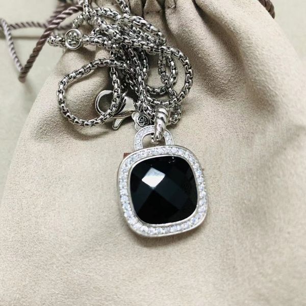 necklace dy luxury designer twisted women fashion versatile twist necklace jewelry platinum plated wedding gifts 14mm black onxy pandent nec, Silver
necklace dy luxury designer twisted women fashion versatile twist necklace jewelry platinum plated wedding gifts 14mm black onxy pandent nec, Silver