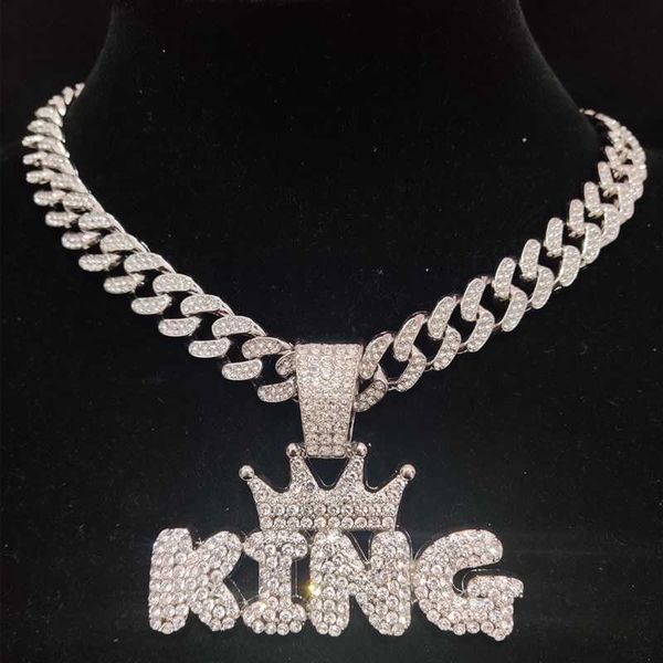 men women hip hop crown with king pendant necklace 13mm crystal cuban chain iced out bling hiphop necklaces fashion jewelry, Silver
men women hip hop crown with king pendant necklace 13mm crystal cuban chain iced out bling hiphop necklaces fashion jewelry, Silver
