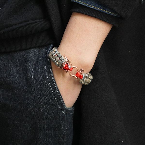 classic design vintage warrior helmet charm bracelet handmade paracord bracelets jewelry for men gift, Golden;silver
classic design vintage warrior helmet charm bracelet handmade paracord bracelets jewelry for men gift, Golden;silver